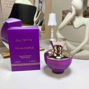 Dylan Purple Perfume 100ml 3,4oz mulheres perfumes fragrâncias derramar femme lady parfum spray natural frutado floral cheiro longo