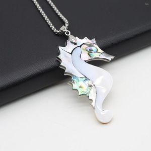 Pendant Necklaces 60x35mm Natural Shell Animals Necklace Charms Abalone For Jewelry Making Gifts