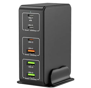 Portable Desktop 120W QC3.0 Quick Charge Multi-Port USB-зарядное устройство тип C USB-C PD Станция быстрого зарядки для нескольких устройств