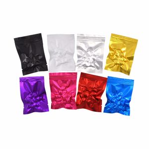 Boş mat renkli alüminyum folyo poşetleri Isı mühürlenebilir çanta kokusu geçirmez folyo torbalar, folyo torbalar paketi 7*10cm