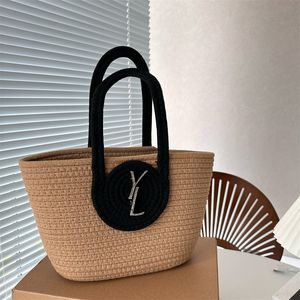Designer Woven Tote Bag Womens Beach Bags Fashion Letter Decoration Handbag Hobo Shoulder Bag Men Luxury Totebag Open Shopping Bag