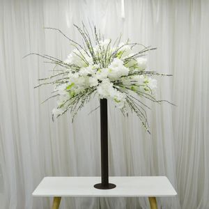 Simulering Artificial Flower Black Flower Stand Bröllopsdekoration svart körsbärsblomsträd blomma vas mittstycken imake886