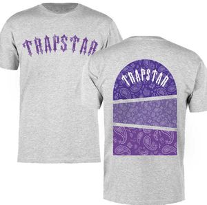 Summer 21SS Nowa marka mody projektant Trapstar T Shirt for Men Tops Luksusowe High Street Men Ubrania Koszulka Hip Hop Koszulka Women Tee England