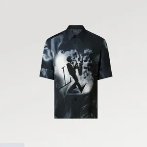 Pittore jazzman stampare maschile camicie camicie abbigliamento da marca uomo pantaloncini per maniche camicia per maniche in stile hip hop top di cotone di alta qualità 10642