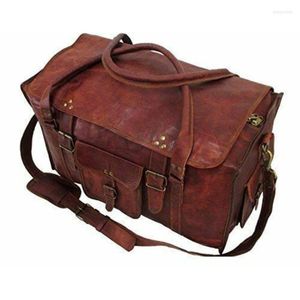 Duffel Bags Leather Fashionable and Authentic Travel Bagage Gym Weekend Men's Handmade Bag
