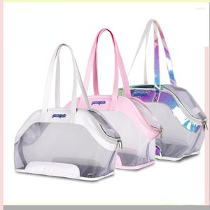 Cat Carriers Cats Carrier transparante tas Pet Bags mode ademend uit draagbare draagbare handdragende ruimtekooi Cage Food Dog Supplies