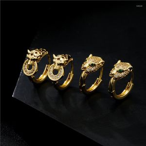 Stud Earrings S925 European And American Fashion Micro Inlaid Zircon Ins Net Red Same 18K Gold Plated Leopard Female