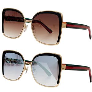 Lady Sonnenbrille GG0035 Sonnenbrille Damen Designer Metallrahmen Mode Klassisch Einfach Cool Freizeit Outdoor Sonnenbrille UV400 mit Originalverpackung