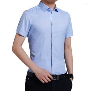 Camicie eleganti da uomo Abbigliamento da uomo 2023 Estate Moda coreana Vestibilità slim e Non stiratura Abiti da lavoro casual formali anti-fouling