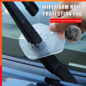 Yeni 2pcs araba ön cam silecek deliği koruyucu kapak silecek toz geçirmez koruma alt kolu kalıntıları önleme kapağı yaprak