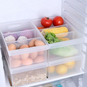 Storage Bottles Kitchen Containers Refrigerator Food Plastic Box Household Compartment Rectangular Crisper
