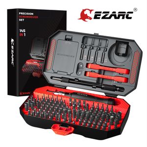 Комплекты EZARC Precision Outcriver Set 145 в 1 магнитном комплекте отвертки с инструментом для ремонта корпуса для ПК -ноутбука iPhone iPad Стакратные очки