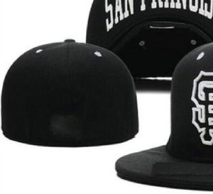Ready Stock Wholesale High Quality Men's San Diego Sport Team Fitted Caps SF Flat Brim on Field Hats Full Closed Design Size 7- Size 8 Fitted Baseball Gorra Casquette A3