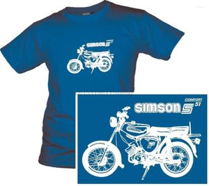 Męskie koszule T Simson S 51 Eletkronisch Motoped Comfort Scooter Suhl Veb Motorcycle GDR Men Mash Modne Stylish Stylish My Shirt