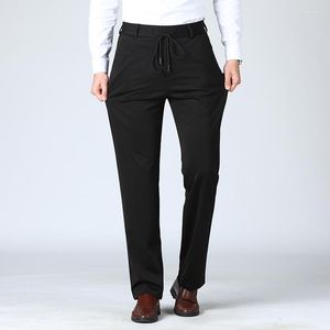 Erkekler 2023 Erkekler Pantolon Keten Pamuk İnce Düz Renk Takım Pantolon Nefes Alabilir Düz Bacak Erkek Elbise Erkekler