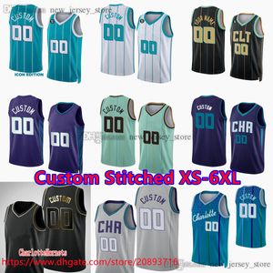 Custom Stitched XS-6XL Basketball Jersey 1 LaMeloBall 20 GordonHayward 3 TerryRozier III 12 KellyOubre Jr. 2 JamesBouknight 23 KaiJones 5 MarkWilliams