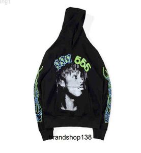 23gg مصمم خمر الأزياء الفاخرة عنكبوت مملوءة بانفر ريد Sp5der Young Thug 555 Angel Hoodie Men عالية الجودة طباعة الأحذية بليزرز كبير الحجم XL