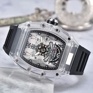 Men's designer watches business fashion sports luxury watches quartz movement quartz transparent case clothing high-quality watches 2023