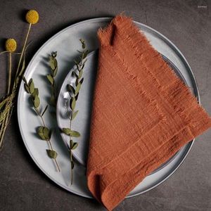 Stół serwetki bawełniane serwetki lniane wielokrotnego użytku klemacie kolorowy tkanin