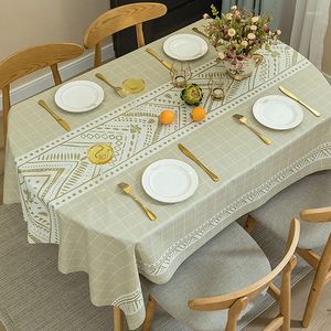 Table Cloth Oval Tablecloth Waterproof Oil Proof Cover Party Decoration Home Wedding Coffee House Geometric Pattern