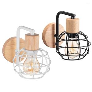 Wall Lamps Vintage Light E27 Modern Industrial Lighting Rustic Wire Metal Cage Sconce Retro Lamp Shade Bedside Fixture