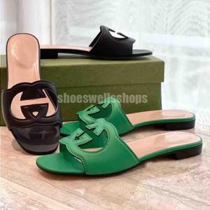 Sandalet G-Terlik terlik kaydırağı Kadın Birbirine Geçmeli Cut-out Guccie Sandalet Ayakkabı Bayan Parmak Arası Terlik Plajda Kaydırma Düz Rahat Yürüyüş Oofr slaytlar