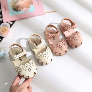 First Walkers 2023 Summer Children's Baotou Sandals Casual Non-slip Girls' Princess Shoes Anti-kick Soft Bottom Baby Toddler
