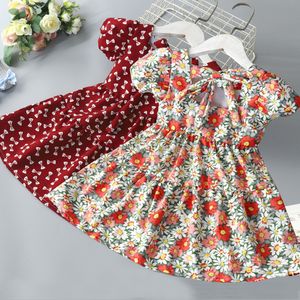 Sukienki dla dziewcząt 16 lat dziewczynki bez rękawów nadruk Sundress Dzieci Casualne ubrania Summer Princess Dress Dzieci imprezowe sukienki 230506