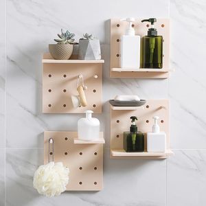 Hooks & Rails Wall Shelf Free Punch Accessories Hook Brush Holder Box Decoration Kitchen Toilet Bathroom Home Multifunctional Butler Storage