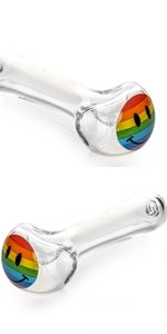 Vintage Happy Pride Glass Bong Hokge Water Shurt Tipe Оригинальная заводская прямая продажа может поставить логотип клиента от DHL UPS CNE