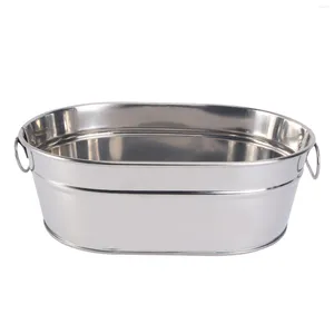 Dinnerware Sets Snack Container Tin Beverage Tub Stainless Metal Succulent Planter Galvanized Bucket Mini Pail Ice Vase Seafood