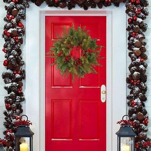 Decorative Flowers Led Wreath Lights Outdoor For Windows Merotable Christmas Festival Garland Indoor 3 Set Candy