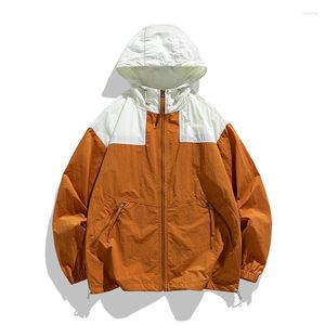 Men's Jackets Summer Oversize Sun Protection Clothing Sunscreen Jacket Men Fashion Korean Streetwear Thin Baggy Coat Hooded Outerwear Male