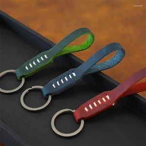 Keychains niuyitid Real Chearying para homens Mulheres simples Coloque vintage Chave Titular Presente de negócios por atacado