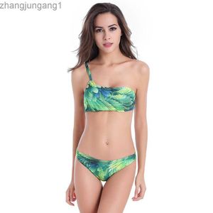 デザイナーファッション2023 New Fat PO Swimsuit Plus Size 6XLワンショルダービキニセクシーな印刷脂肪MM水着Tシャツトップ