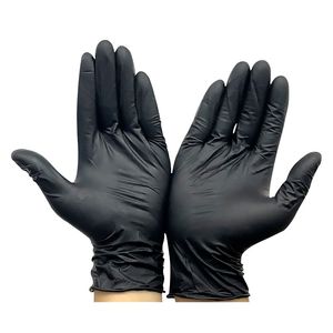 Black Nitrile gloves Gloves 50 pairs box Waterproof Oil-Proof High Elasticity Pure Nitrile Food Grade Powder Free gloves