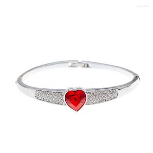 Pulseira de pulseira BN-00125 Bulchas de designer de cristal de coração para mulheres itens de luxo em massa por atacado Real penteado de jóias de jóias de moda feminina