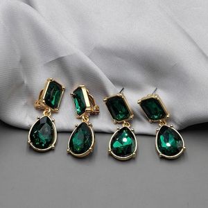 Серьги для ожерелья устанавливают модные смысл показывать веб -знаменитость Tide People Glass Женщина C48 Ear Clip