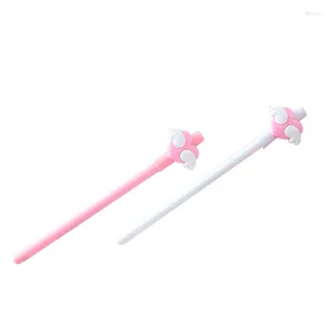 2pc Cute Pen Kawaii Cartoon Girl Pink Wings Love Neutral Candy Color Wing Gel Pens Student School Supplies Stationery 0.5mm