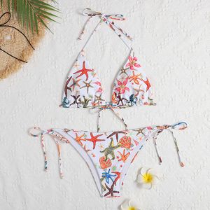 Costumi da bagno da donna Runway Bandage Push Up Bikini Set Bikini a due pezzi con stampa floreale Patchwork Costume da bagno brasiliano Costumi da bagno da spiaggia J230506