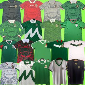 Mexico retro voetbal jerseys 1970 1983 1994 1995 1996 1997 1998 2006 2011 2012 2012 Vintage voetbalhirt met lange mouwen