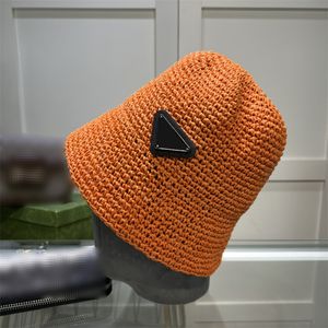 Fashion Bucket Hat Classics Sunhat Designer Men Women Beach Straw Visors Hats Baseball Cap Triangle P Summer Caps