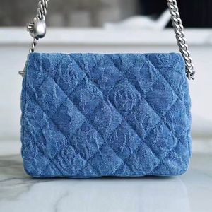 10A Espelho de luxo Uma bolsa de ombro Designer bolsa feminina clássica moda bolsa jeans mini bolsa de corrente com fivela de amor com caixa de presente original de fábrica