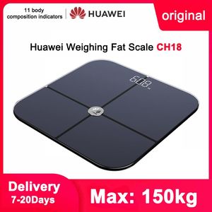 Escalas huawei inteligente escalas chão peso corporal balança eletrônica bluetooth 4.1 interruptor de economia de energia display led fitness yoga ferramentas escala