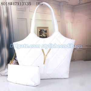 Bolsa de compras de moda de moda Bolsas de grife grandes sacos acolchoados sacos de sacola de bolsa de bolsa de bolsa branca bolsa de casca branca para ombros