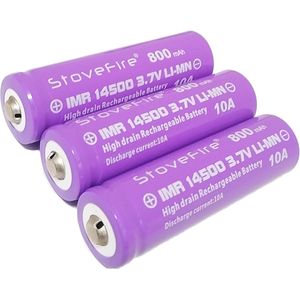 IMR 14500 800mAh 3,7V Bateria de lítio recarregável.