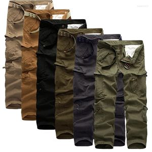 Men's Pants MIXCUBIC Tactical Baggy Multi-pocket Washing Cotton Male Solid Color Cargo Men Casual Tooling 28-40