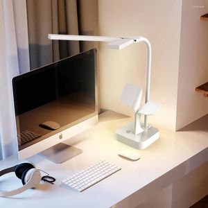 Lampa stołowa Lampa LED Ochrony oka biuro USB Ładowanie Student Sypialnia Klips Dormitor