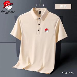 Malbon Golf Men's Polos Summer Printing Malbon T Shirt Polo Shirt Men High Quality Men's Short Sleeve Breathable Quick Drying Top 72