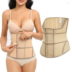 Women's Shapers Latex Waist Trainer For Women Plus Size 15 Steel Boned Breathable Underbust Corsets And Bustiers Body Shaper Faja Waistband